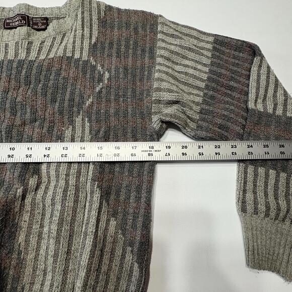 Michael Gerald Vintage Abstract Geometric Knit Sweater (Size M) - Picture 9 of 10